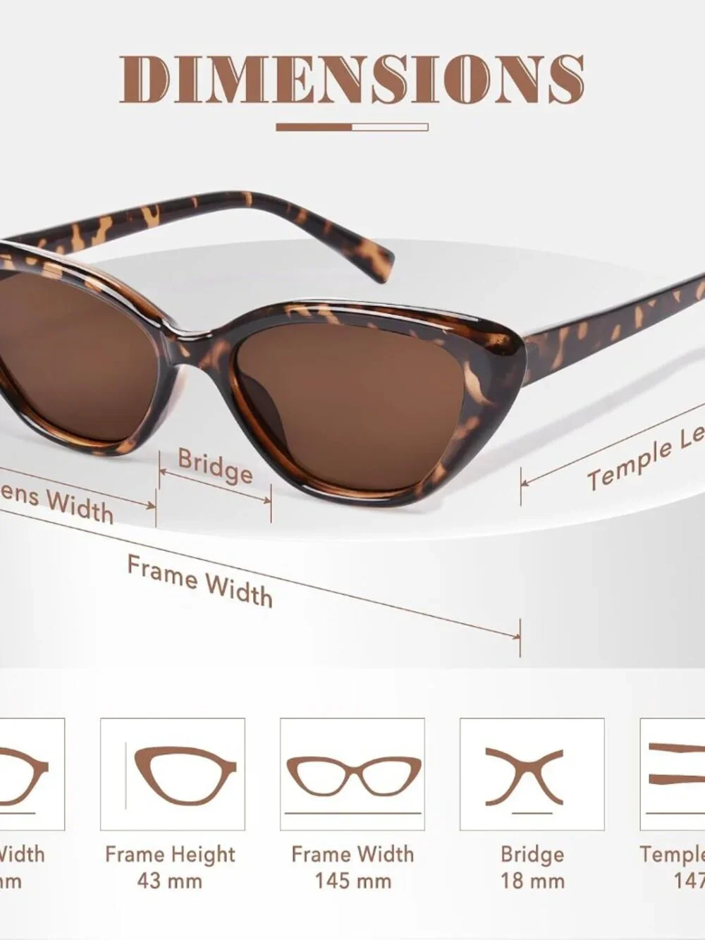 Elegant Tortoise Cat Eye Sunglasses - Lightweight UV Protection for Women